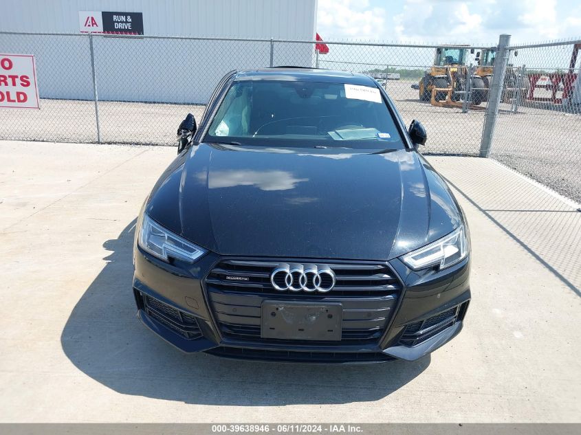 2018 Audi A4 2.0T Premium/2.0T Tech Premium VIN: WAUENAF40JA100163 Lot: 39638946