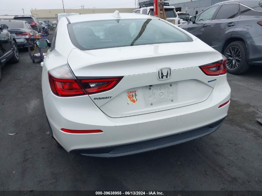 2019 Honda Insight Ex VIN: 19XZE4F56KE005054 Lot: 39638955