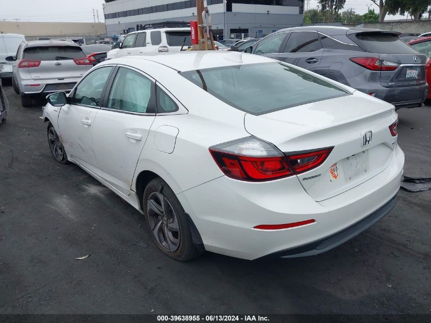 2019 Honda Insight Ex VIN: 19XZE4F56KE005054 Lot: 39638955