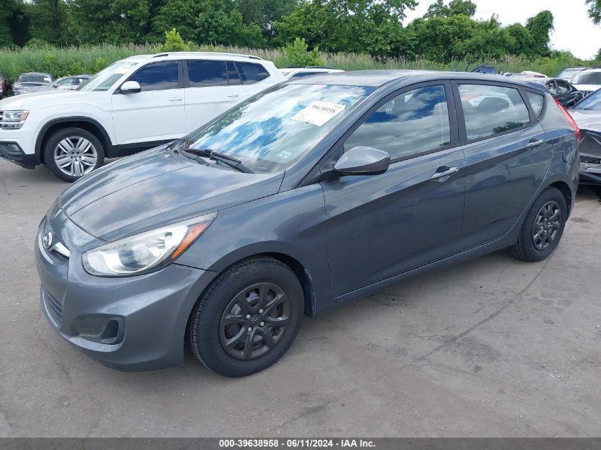 2013 Hyundai Accent Gs VIN: KMHCT5AE0DU092894 Lot: 39638958