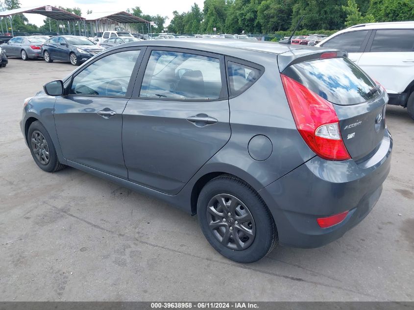 2013 Hyundai Accent Gs VIN: KMHCT5AE0DU092894 Lot: 39638958