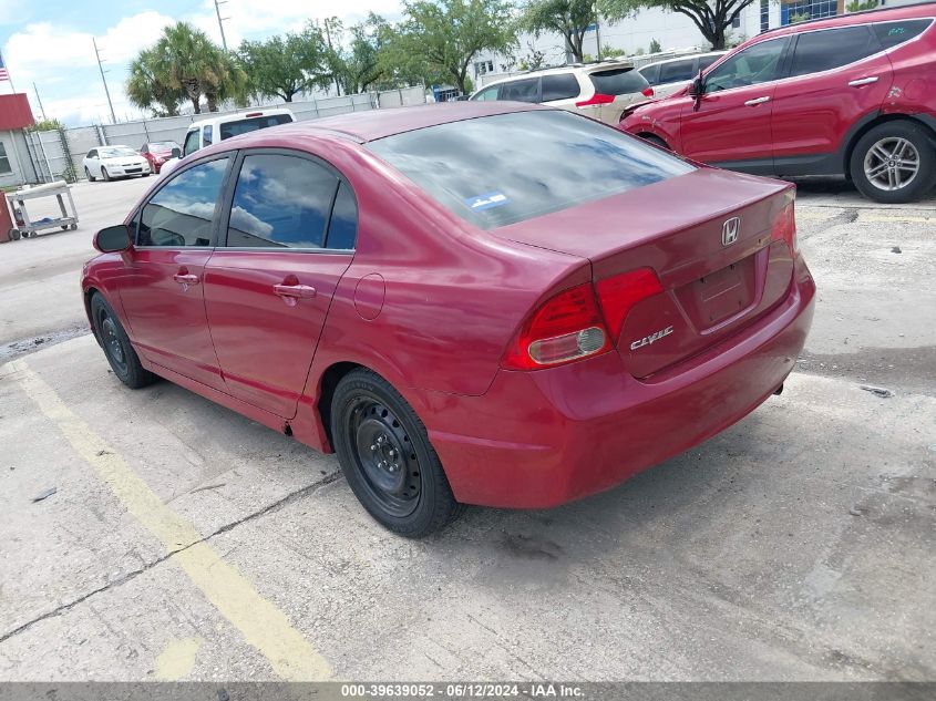 2008 Honda Civic Lx VIN: 1HGFA165X8L073565 Lot: 39639052