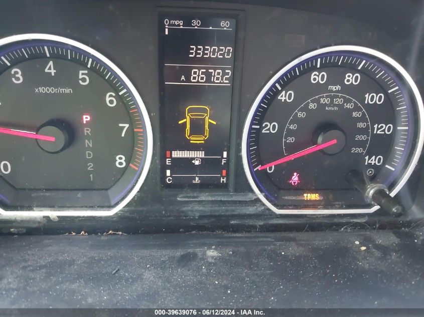 2009 Honda Cr-V Lx VIN: 3CZRE38399G704970 Lot: 39639076