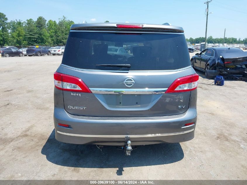 2016 Nissan Quest Platinum/S/Sl/Sv VIN: JN8AE2KP2G9155784 Lot: 39639100