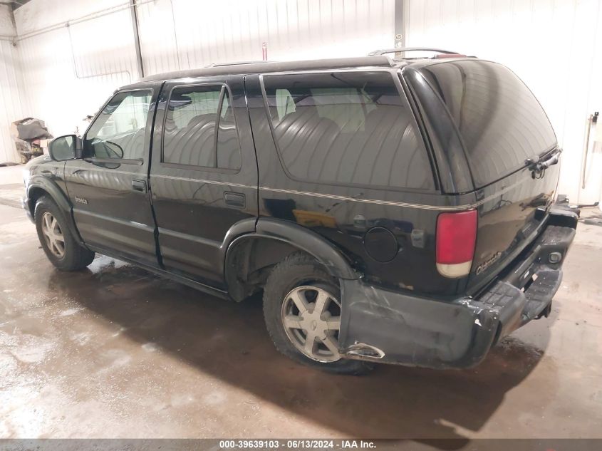 1999 Oldsmobile Bravada VIN: 1GHDT13W0X2725038 Lot: 39639103