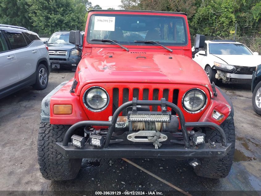 1999 Jeep Wrangler Sport VIN: 1J4FY19S6XP455833 Lot: 39639129