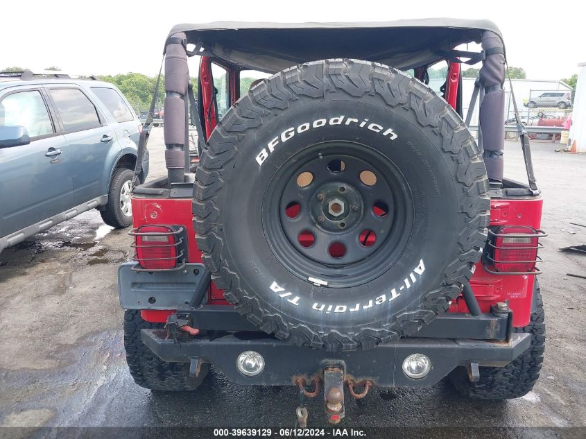 1999 Jeep Wrangler Sport VIN: 1J4FY19S6XP455833 Lot: 39639129