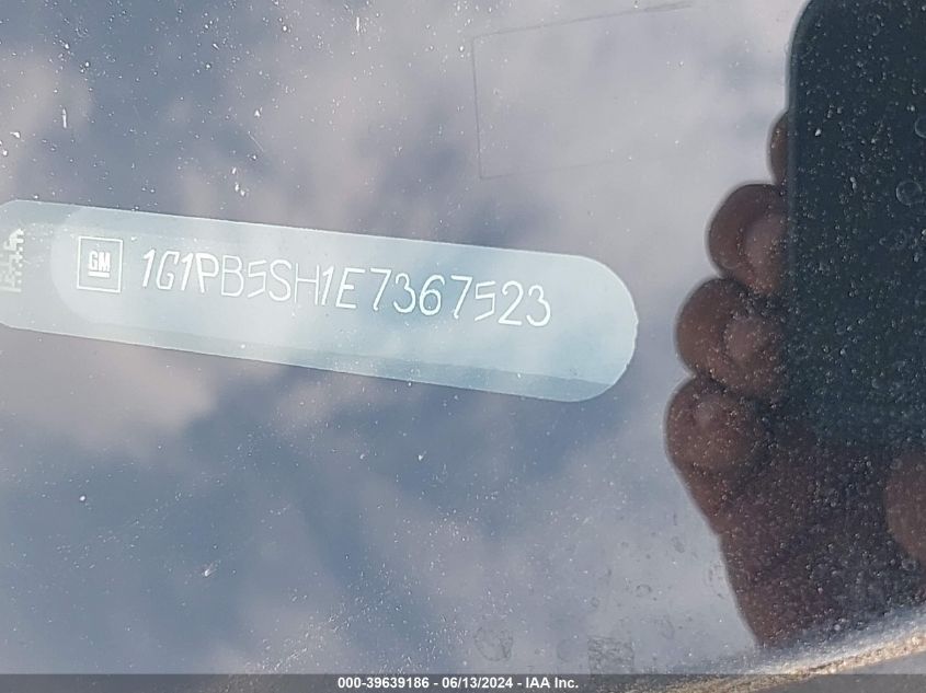 2014 Chevrolet Cruze Ls Manual VIN: 1G1PB5SH1E7367523 Lot: 39639186