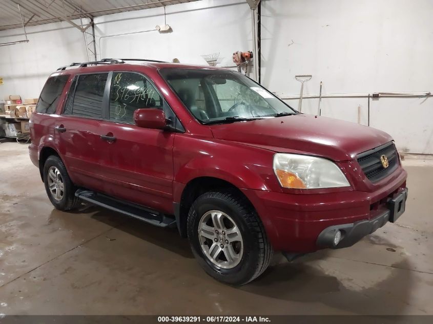 2003 Honda Pilot Ex-L VIN: 2HKYF18623H604057 Lot: 39639291