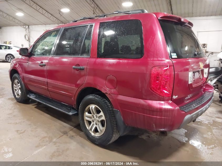 2003 Honda Pilot Ex-L VIN: 2HKYF18623H604057 Lot: 39639291