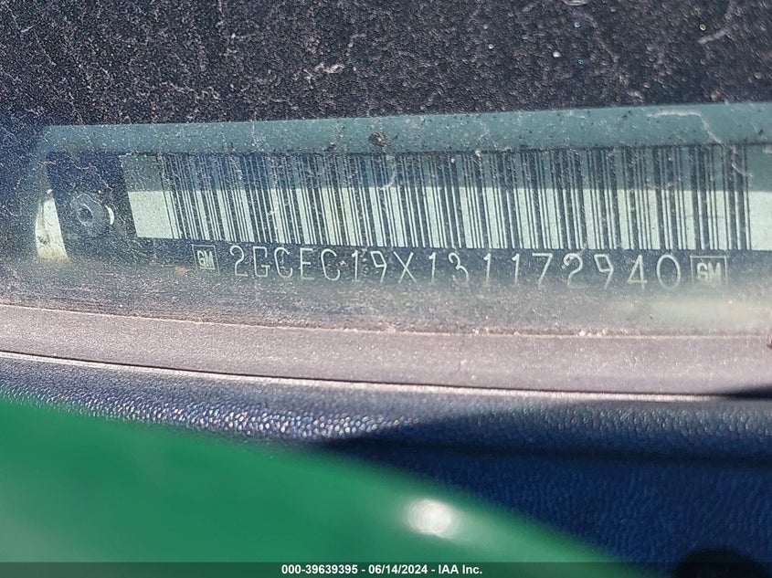 2003 Chevrolet Silverado 1500 Work Truck VIN: 2GCEC19X131172940 Lot: 39639395