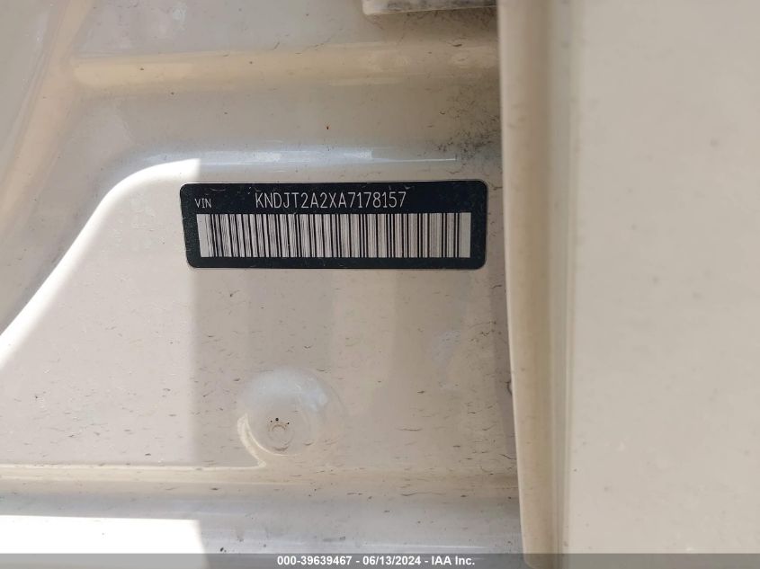 2010 Kia Soul ! VIN: KNDJT2A2XA7178157 Lot: 39639467