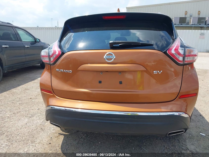 2016 Nissan Murano Sv VIN: 5N1AZ2MG9GN141333 Lot: 39639485