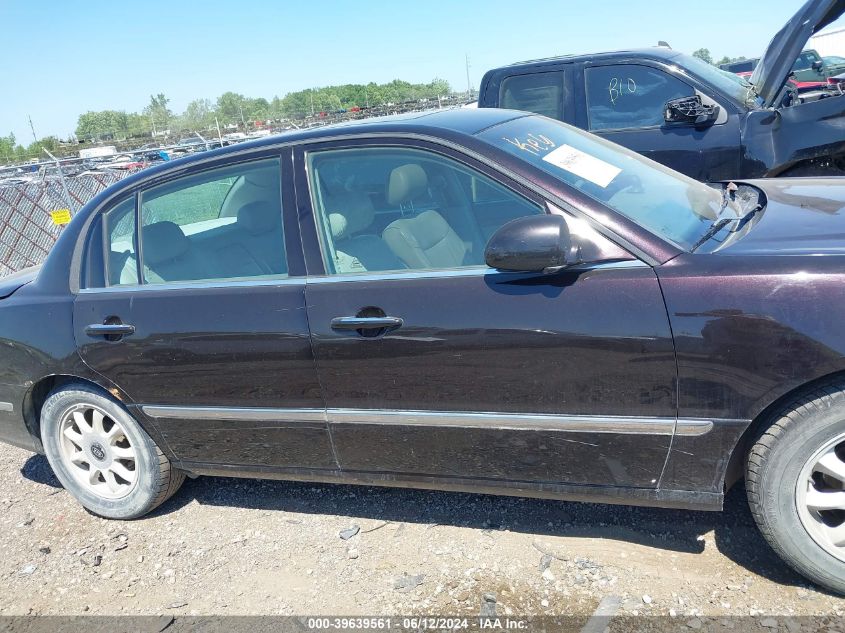 2004 Kia Amanti VIN: KNALD124545046856 Lot: 39639561