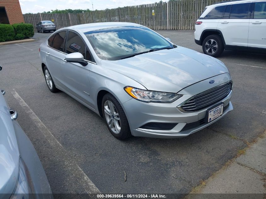 2018 Ford Fusion Hybrid S VIN: 3FA6P0UU8JR100146 Lot: 39639564