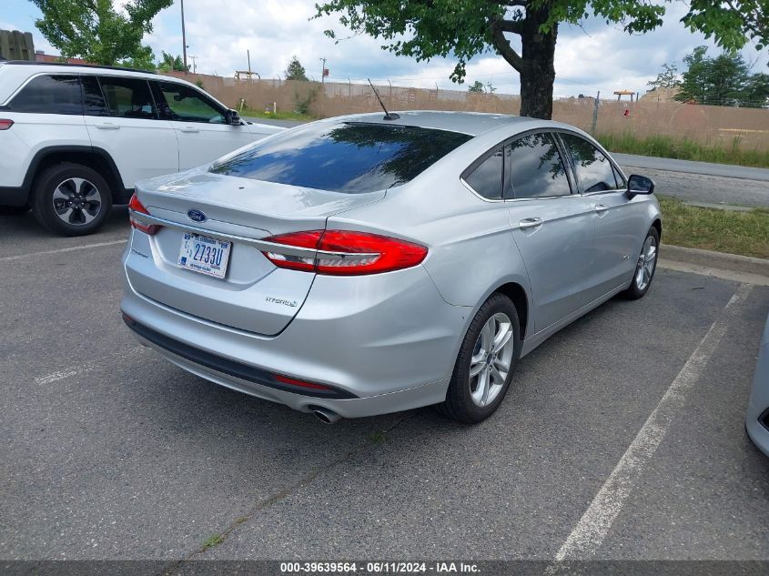 2018 Ford Fusion Hybrid S VIN: 3FA6P0UU8JR100146 Lot: 39639564