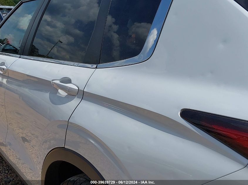 2022 Mitsubishi Outlander Es 2.5 2Wd VIN: JA4J3TA89NZ023761 Lot: 39639729