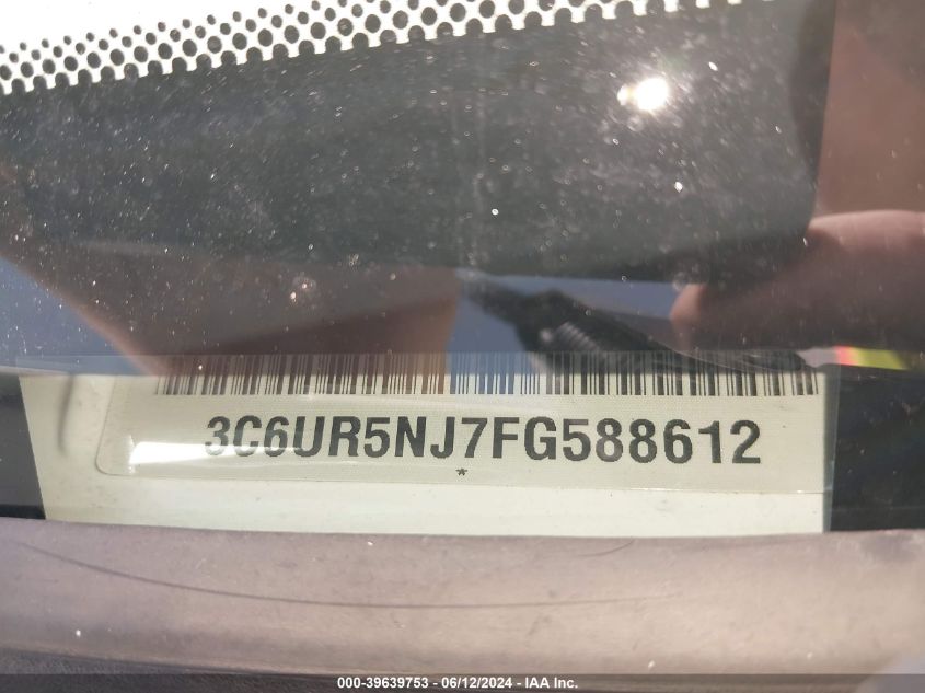 2015 Ram 2500 Laramie VIN: 3C6UR5NJ7FG588612 Lot: 39639753