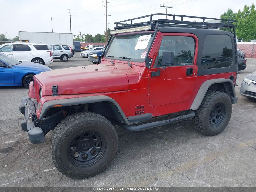 1998 Jeep Wrangler Sport VIN: 1J4FY19S3WP739418 Lot: 39639768