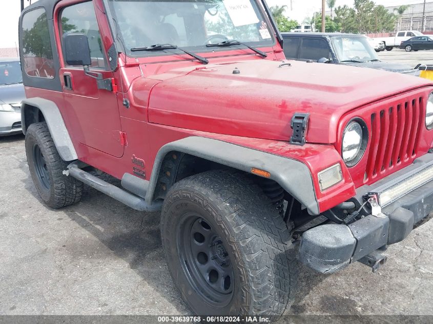 1998 Jeep Wrangler Sport VIN: 1J4FY19S3WP739418 Lot: 39639768