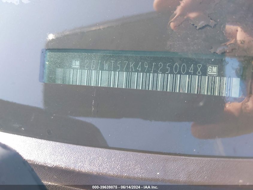 2009 Chevrolet Impala Lt VIN: 2G1WT57K491250048 Lot: 39639875