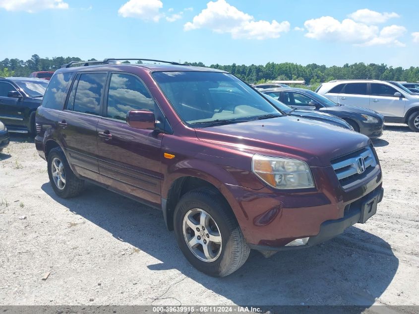 2007 Honda Pilot Ex-L VIN: 5FNYF18537B007530 Lot: 39639915