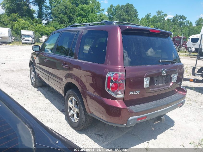 2007 Honda Pilot Ex-L VIN: 5FNYF18537B007530 Lot: 39639915