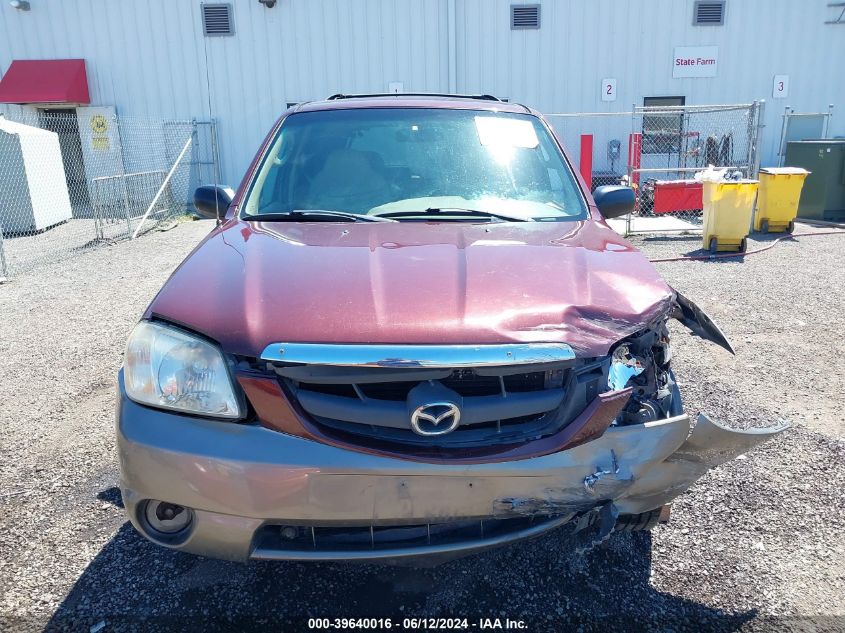 2001 Mazda Tribute Es V6/Lx V6 VIN: 4F2YU081X1KM39927 Lot: 39640016