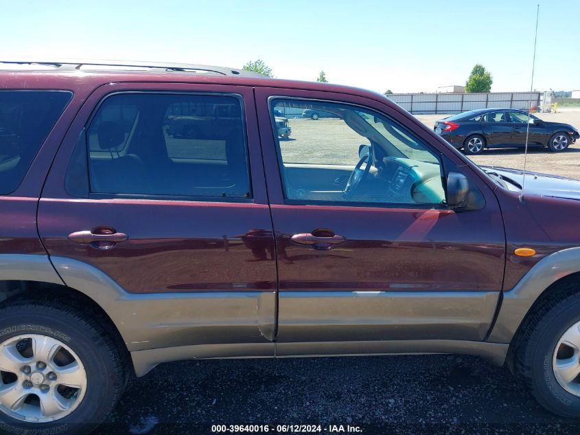 2001 Mazda Tribute Es V6/Lx V6 VIN: 4F2YU081X1KM39927 Lot: 39640016