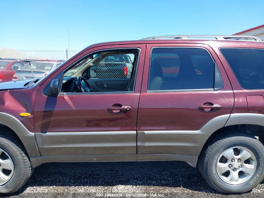 2001 Mazda Tribute Es V6/Lx V6 VIN: 4F2YU081X1KM39927 Lot: 39640016