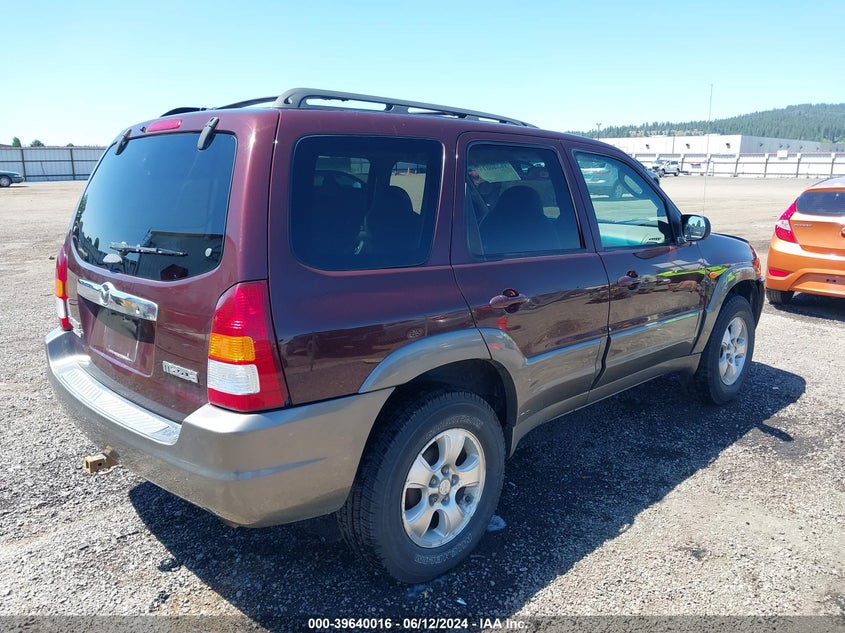 2001 Mazda Tribute Es V6/Lx V6 VIN: 4F2YU081X1KM39927 Lot: 39640016