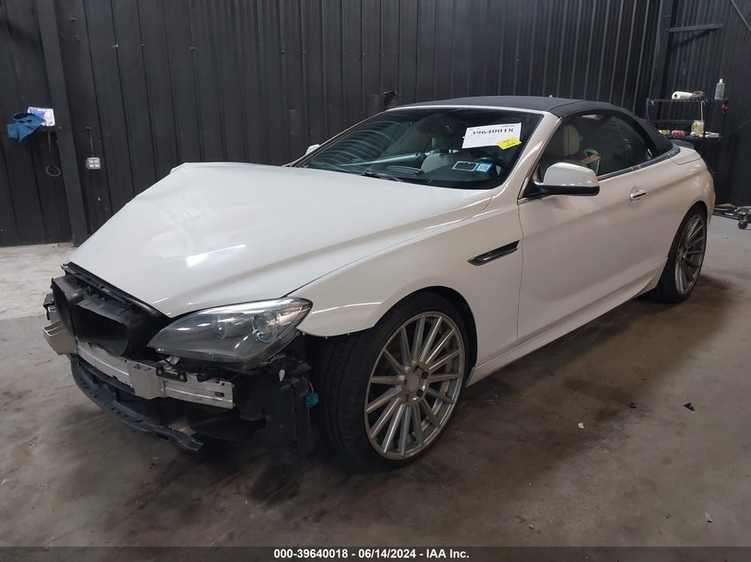 2012 BMW 640I VIN: WBALW7C50CC618463 Lot: 39640018