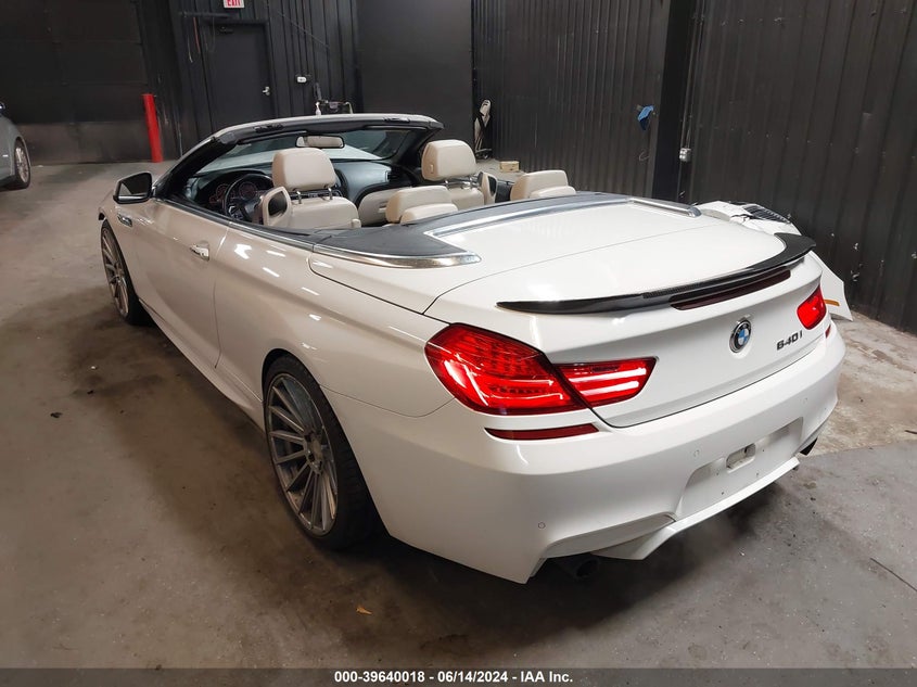 2012 BMW 640I VIN: WBALW7C50CC618463 Lot: 39640018