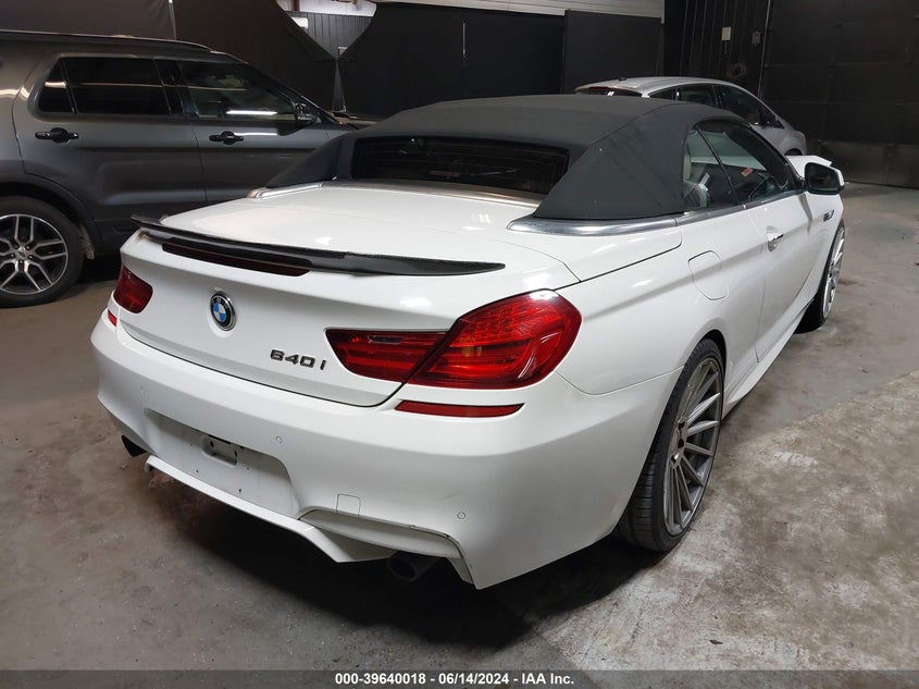 2012 BMW 640I VIN: WBALW7C50CC618463 Lot: 39640018