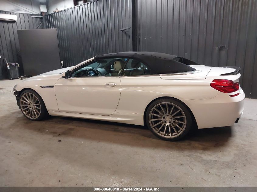 2012 BMW 640I VIN: WBALW7C50CC618463 Lot: 39640018