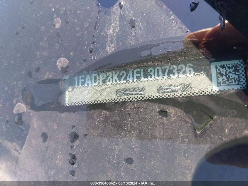 2015 Ford Focus Se VIN: 1FADP3K24FL307326 Lot: 39640042