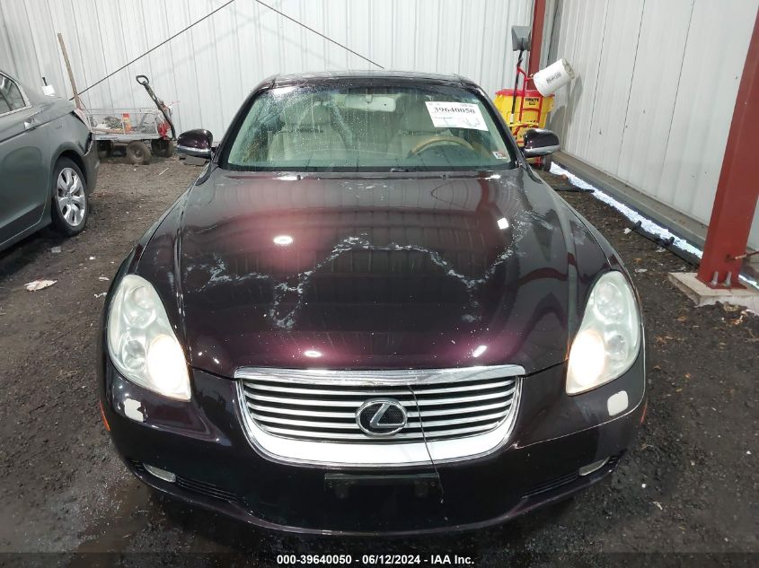 2002 Lexus Sc 430 VIN: JTHFN48Y420004924 Lot: 39640050