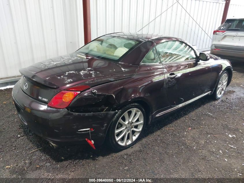 2002 Lexus Sc 430 VIN: JTHFN48Y420004924 Lot: 39640050