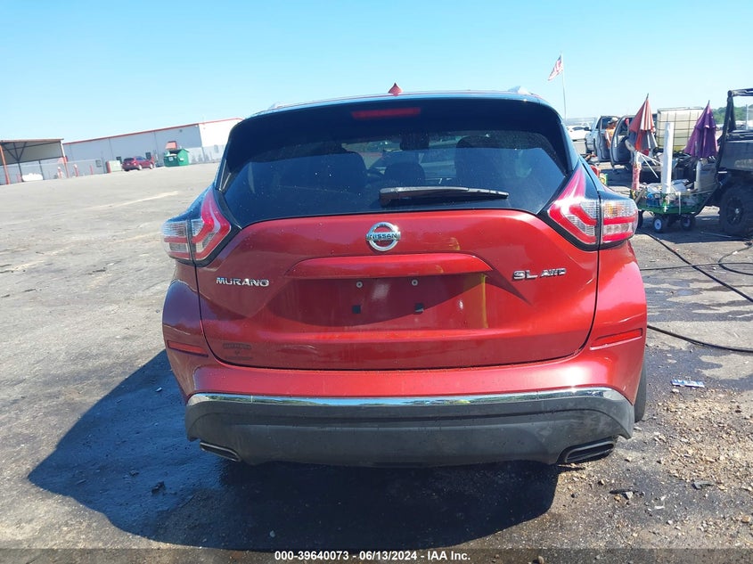 2015 Nissan Murano Sl VIN: 5N1AZ2MH5FN213717 Lot: 39640073