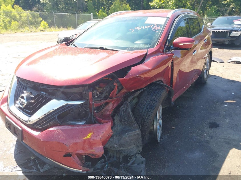 2015 Nissan Murano Sl VIN: 5N1AZ2MH5FN213717 Lot: 39640073