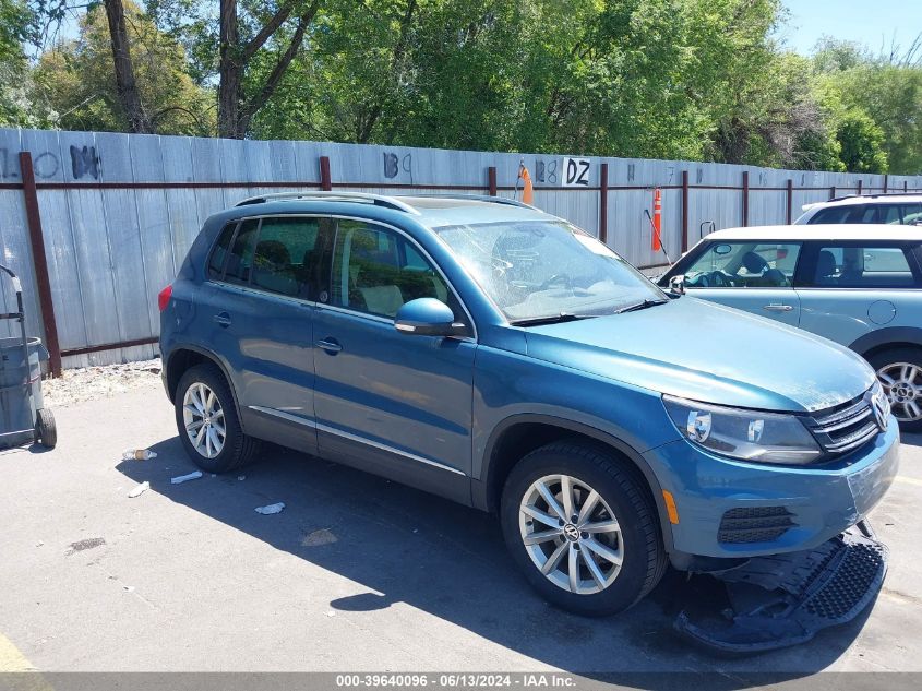 2017 Volkswagen Tiguan 2.0T Wolfsburg Edition VIN: WVGSV7AX6HK029092 Lot: 39640096