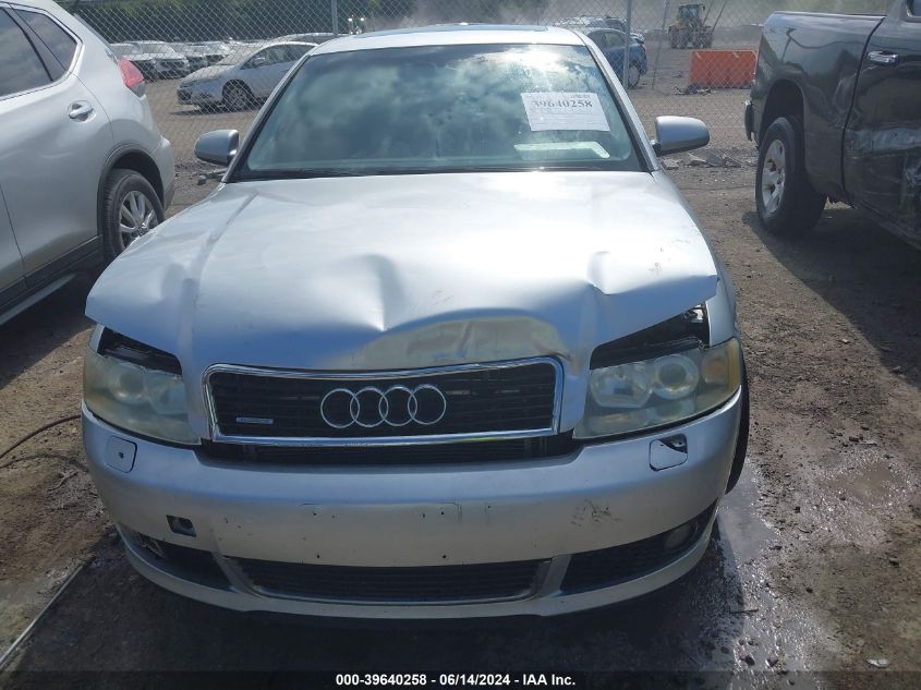 2004 Audi A4 3.0 VIN: WAULT68E34A242754 Lot: 39640258