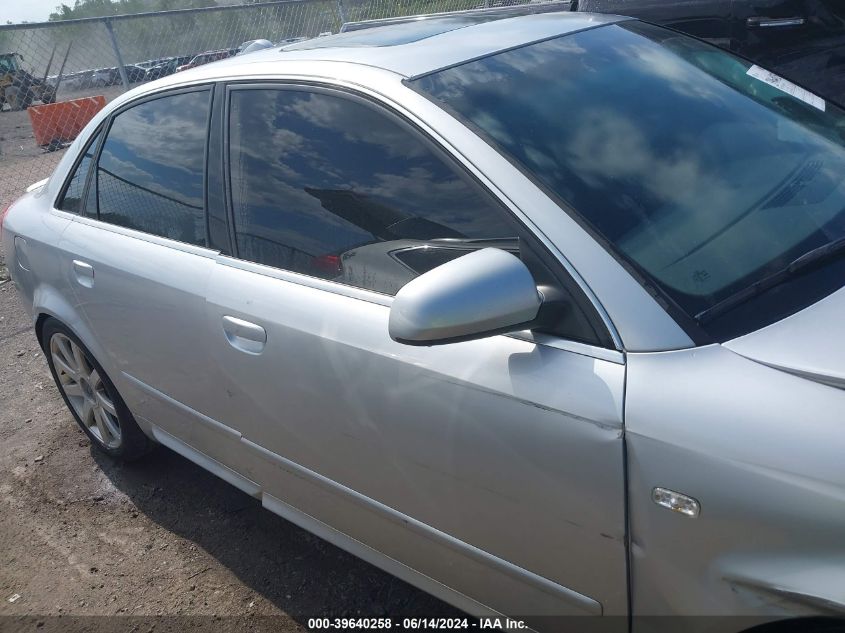 2004 Audi A4 3.0 VIN: WAULT68E34A242754 Lot: 39640258