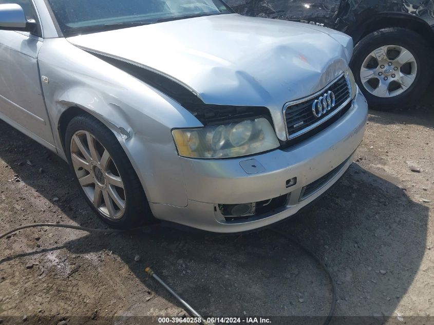 2004 Audi A4 3.0 VIN: WAULT68E34A242754 Lot: 39640258