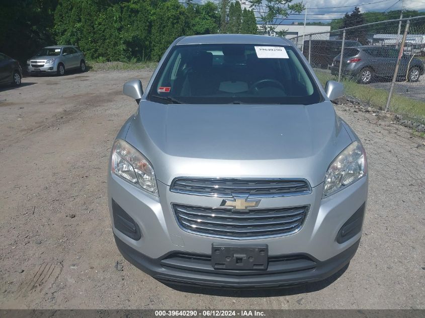 2015 Chevrolet Trax 1Ls VIN: 3GNCJPSB6FL256065 Lot: 39640290