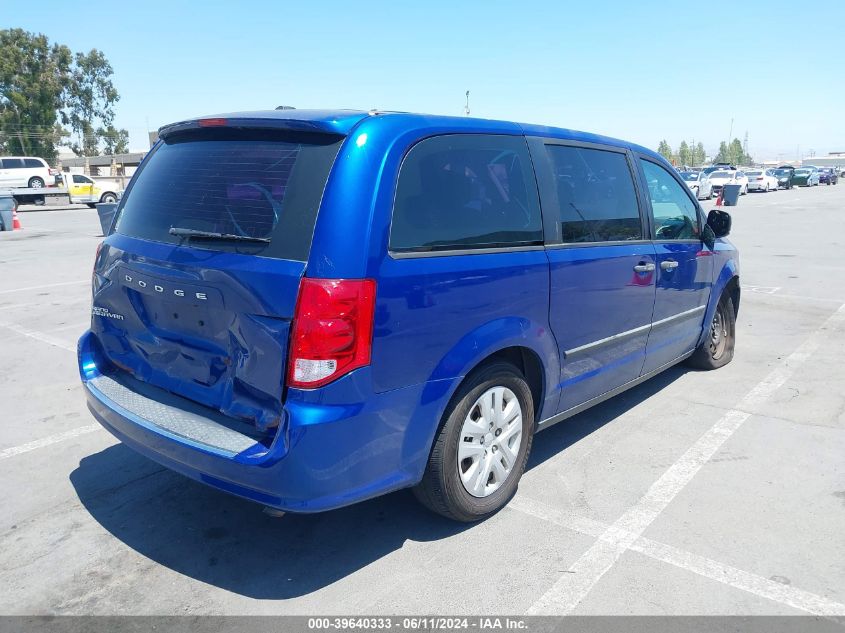 2013 Dodge Grand Caravan American Value Pkg VIN: 2C4RDGBG4DR712599 Lot: 39640333