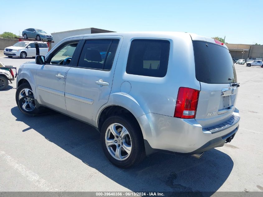 2012 Honda Pilot Ex-L VIN: 5FNYF3H63CB026206 Lot: 39640356