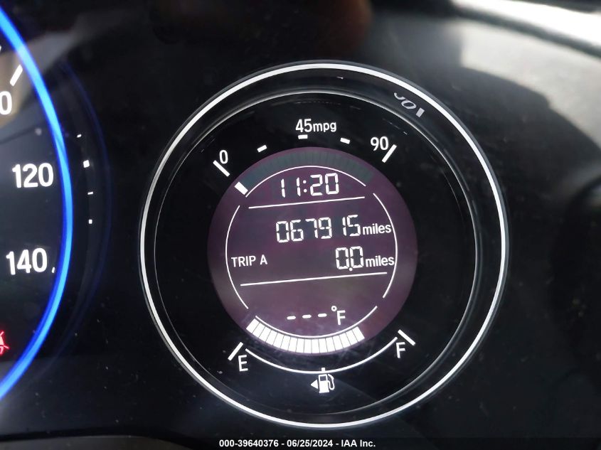 2016 Honda Hr-V Lx VIN: 3CZRU5H39GM700317 Lot: 39640376