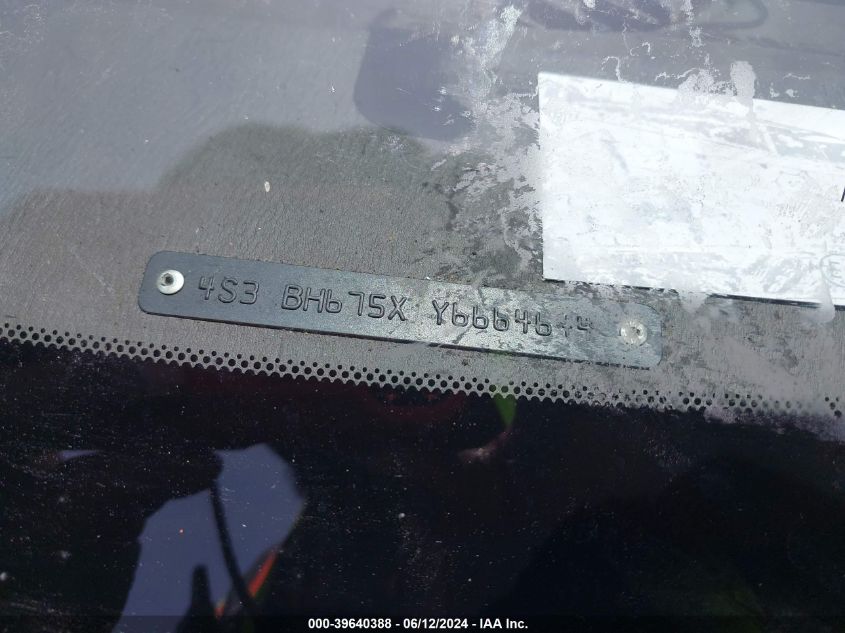 2000 Subaru Outback VIN: 4S3BH675XY6664644 Lot: 39640388