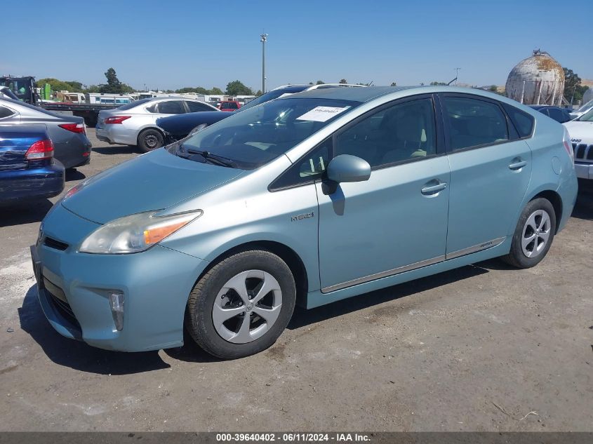 2012 Toyota Prius Three VIN: JTDKN3DU2C1607797 Lot: 39640402